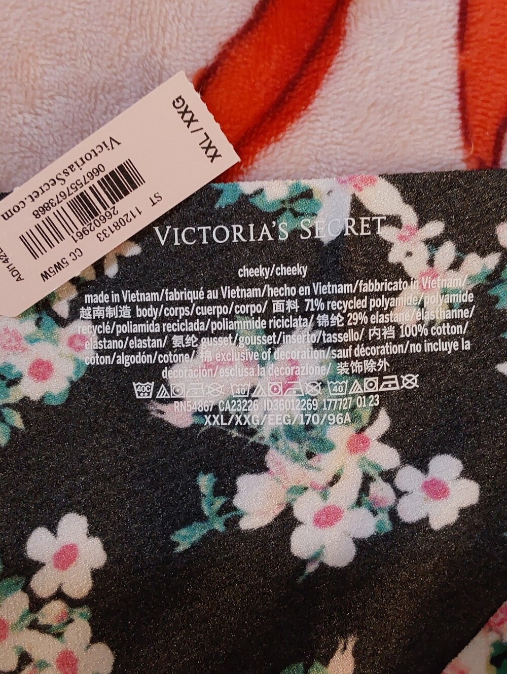 🌸 Sexy Illusions by Victoria's Secret Floral Print No-Show Cheeky Panty 🌸 - Picture 4 of 11